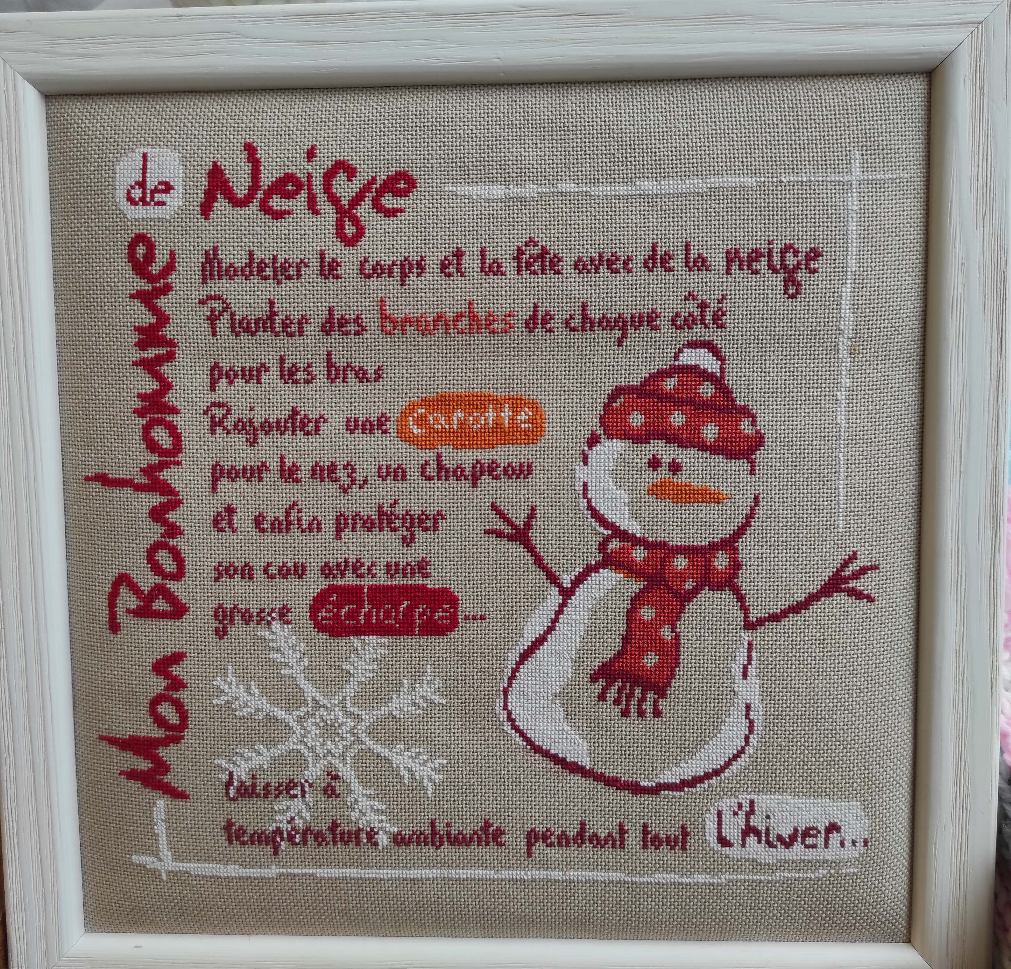 bonhomme de neige au point compté